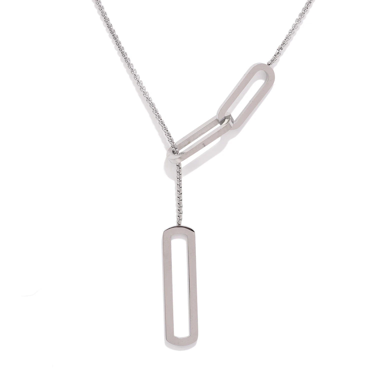 Elegant 18K Gold Plated Long Necklace with Delicate Pendant - Hypoallergenic Stainless Steel Chain