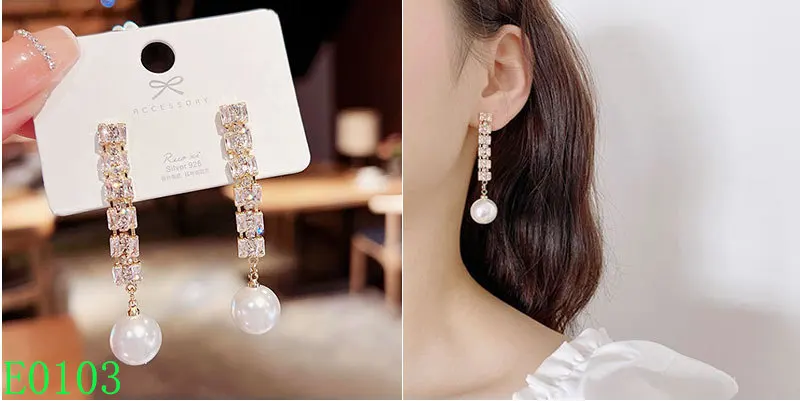 925 Silver Needle High Sense Earrings Korean Tassel Earrings