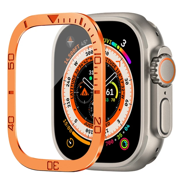 Premium Aluminum Alloy Case with HD Tempered Glass Screen Protector for Apple Watch Ultra 2 (49mm)