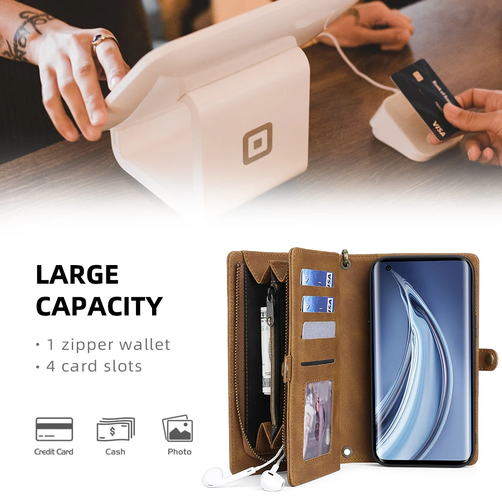 phone belt pouch Wallet Shoulder Bag Phone Case For XiaoMi 9 10 10Pro 11 5G RedMi 8 9 10 Note8 Note9 Note10 Note11 Poco M3 M4 X3 Pro NFC phone purse