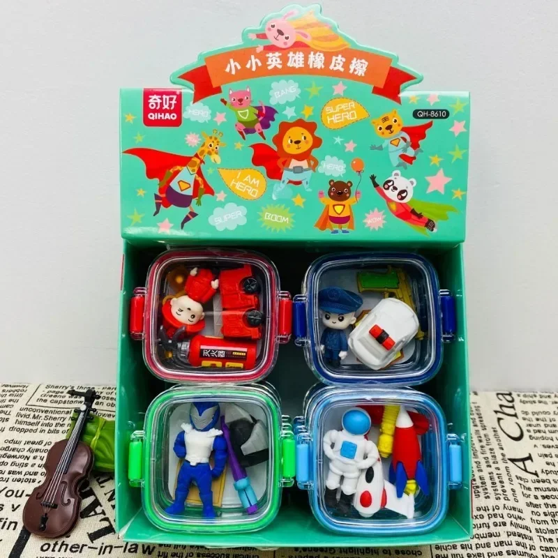 1 Pcs/Set Creative Detachable Food Snack Lunch Box Eraser Set Student Prize Stationery