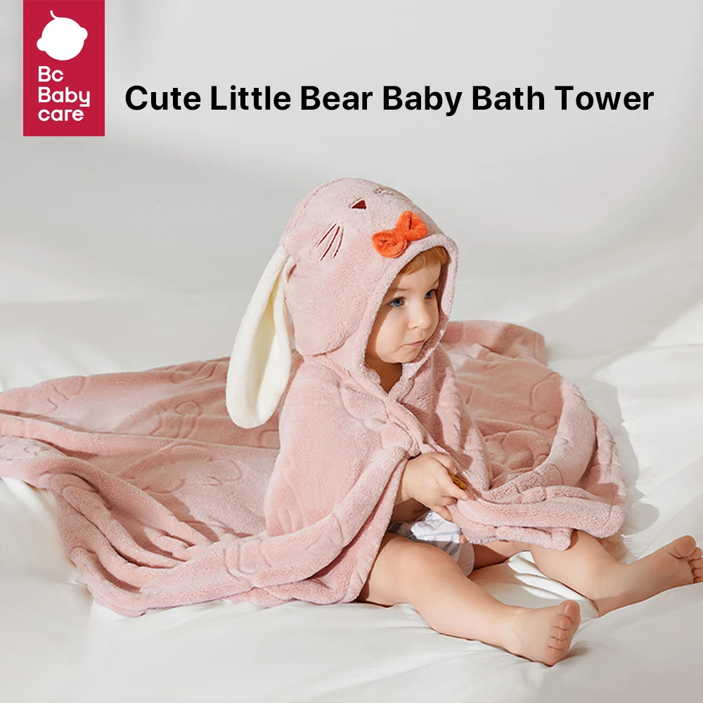 

Bc Babycare 105x105 Baby Bath Towel Cute Animal Warm Fleece Hooded Quick Dry Ultra Soft Newborn Towel Bathrobe Skin Friendly