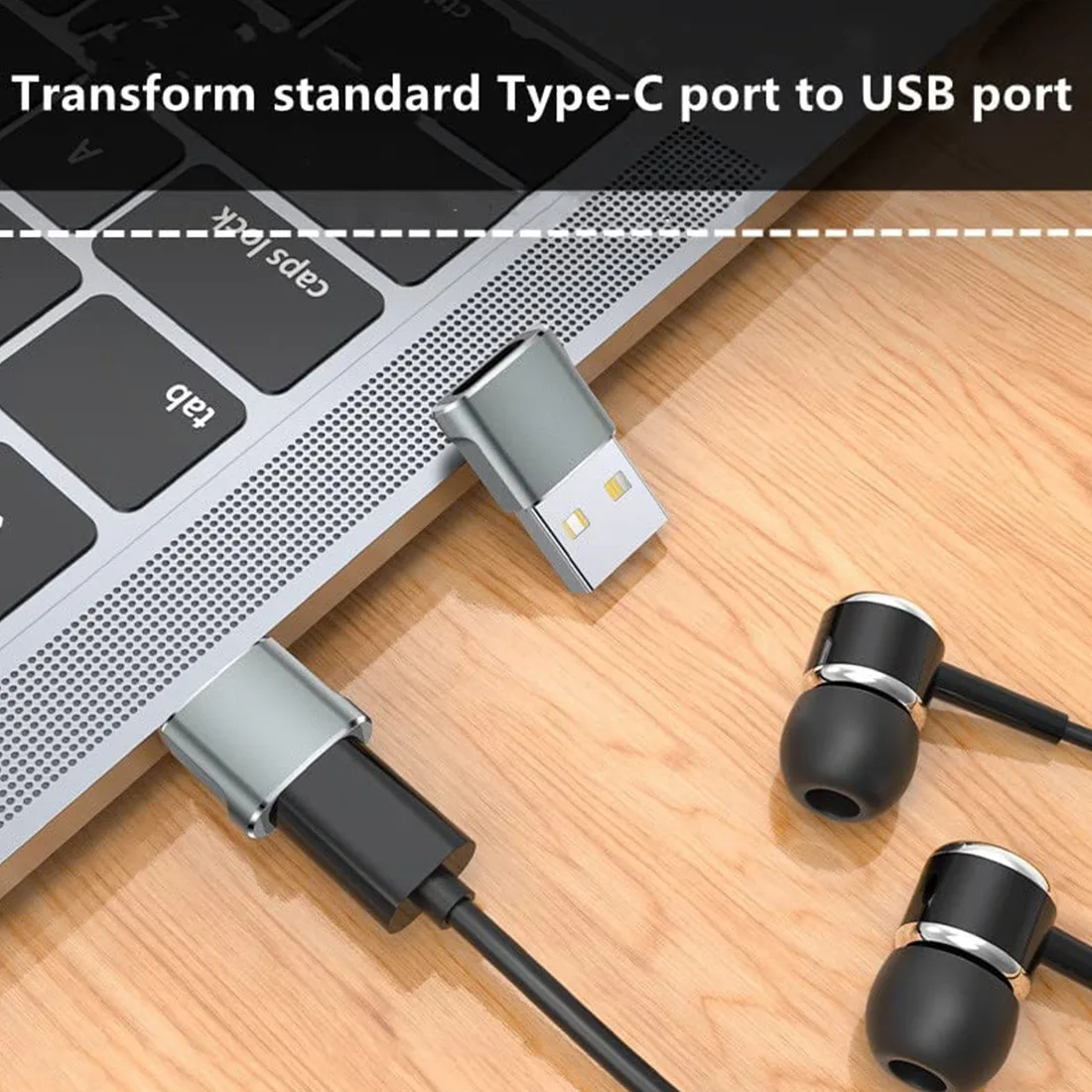 USB C 암-USB 수 어댑터, C타입 충전기 케이블, 전원 변환기, 아이폰 12, 13 프로 맥스, 삼성, 그레이, 4 팩