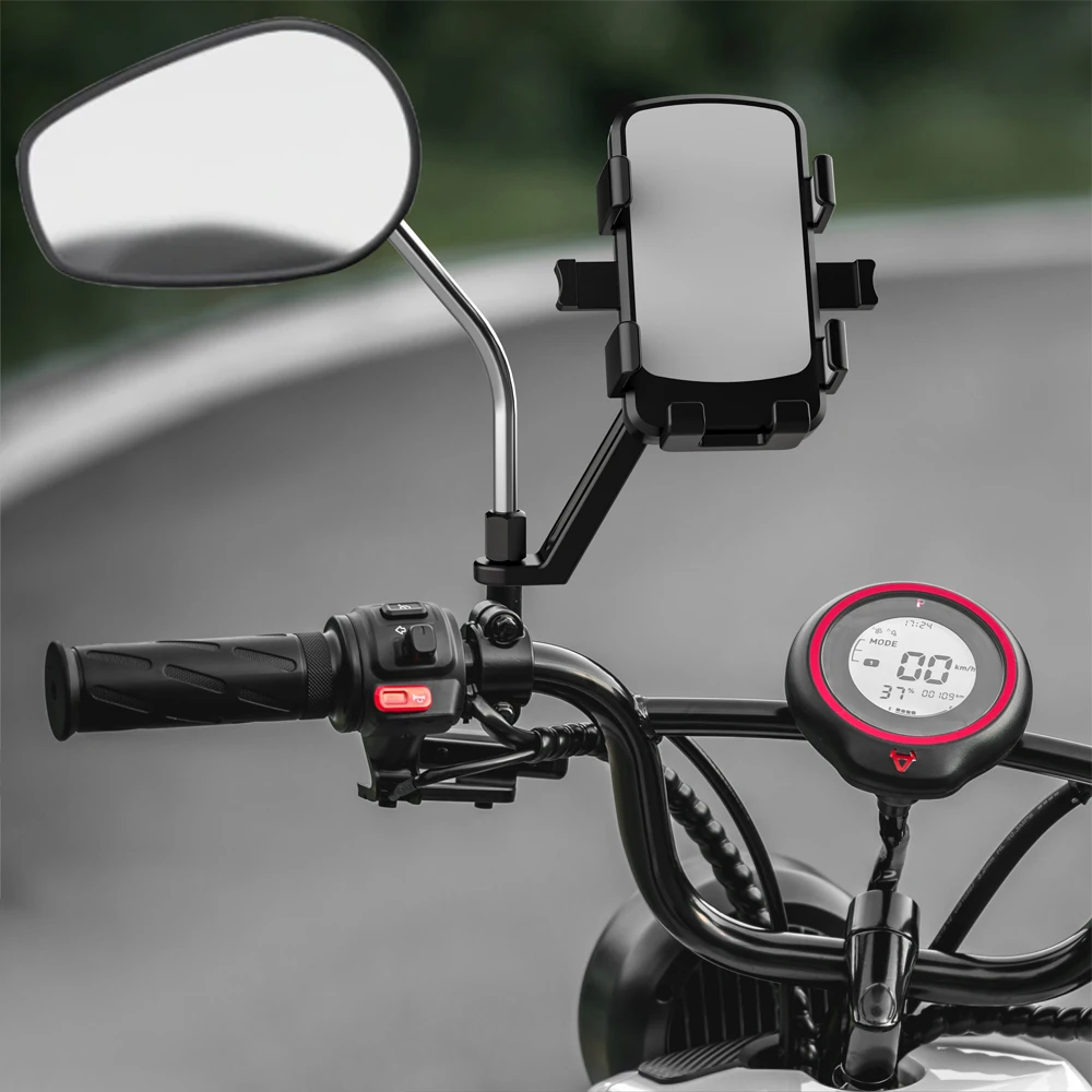 Motorcycle Phone Holder Universal Motorbike Rearview Mirror Mobile Phone Stand Mount GPS Support for iPhone Samsung Xiaomi