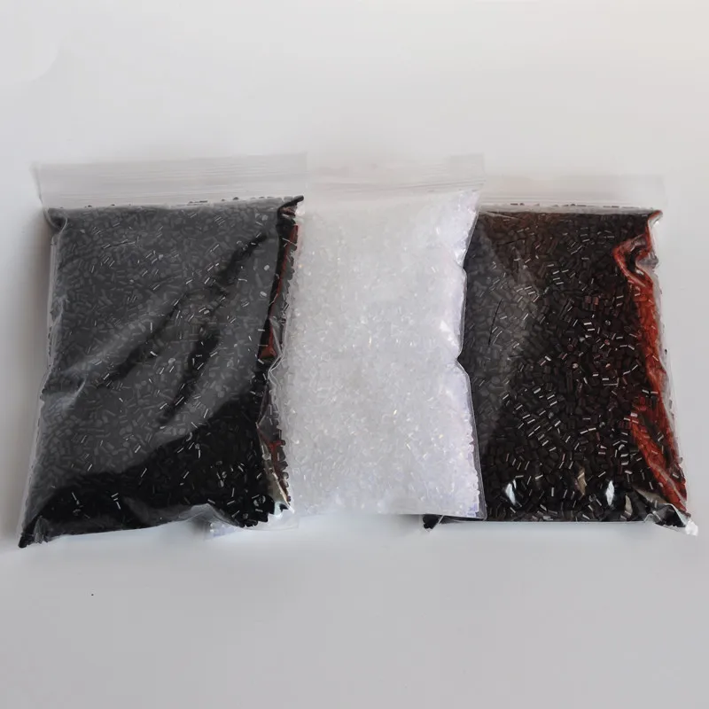 100g/bag origin Italy Strong Adhesion Black Cylindrical Keratin Glue Granule For Hair Extensions Hotmelt Hot Pot Keratin Glue 2