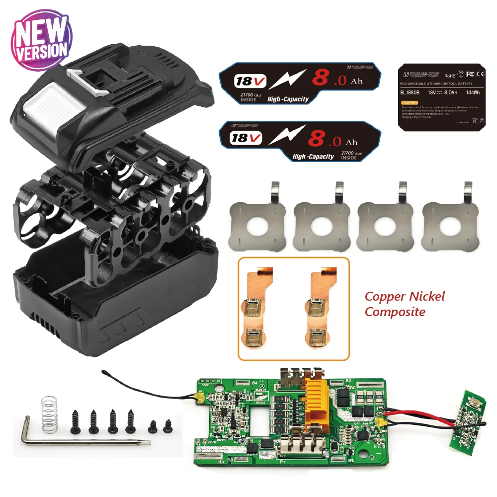 Enhanced Battery Case with Balancing Function and BMS PCB