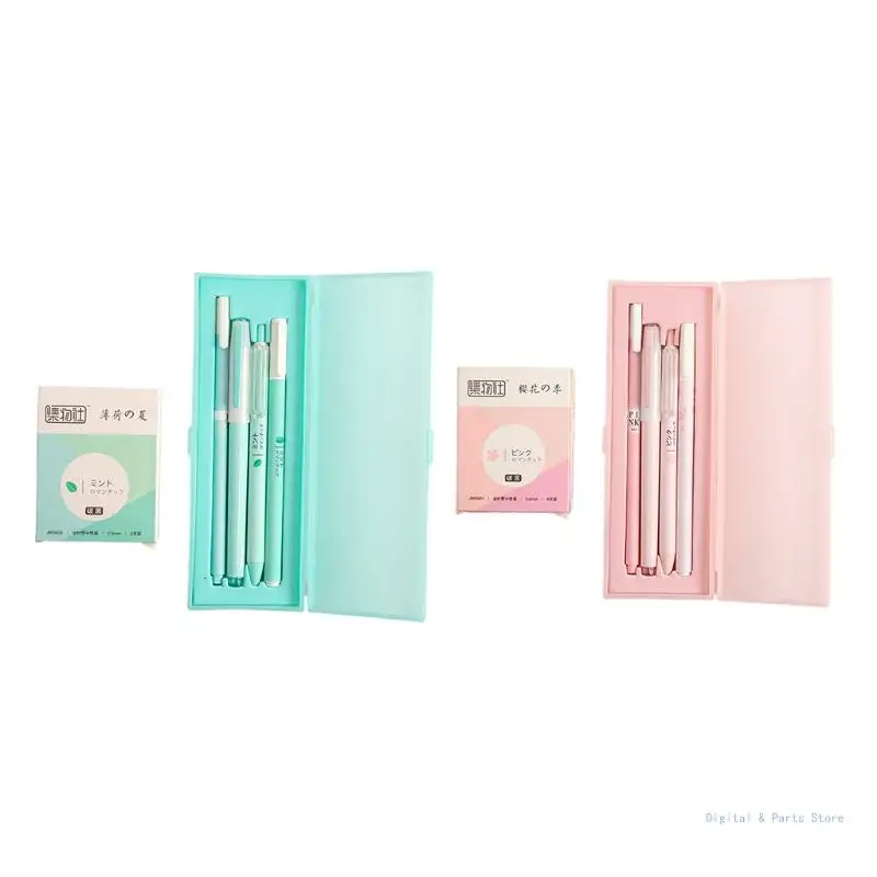 

M17F Pack of 4 Premium Refillable Gel Pens Retractable Pen Sets Regular Refills for Students Novelty Stationery