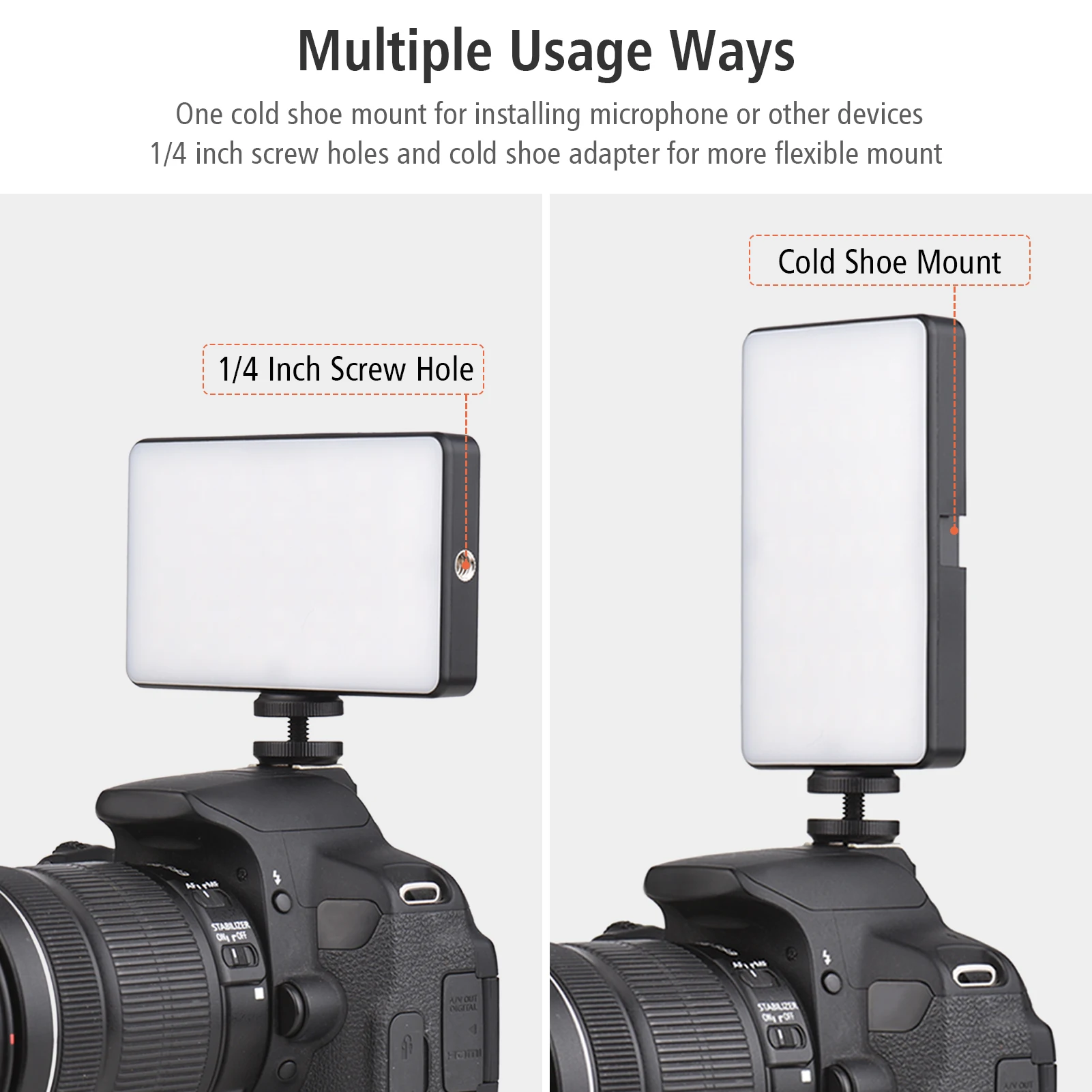 Conference Lighting RGB LED Video Light Kit Video Dimmable 20 Lighting Effects with Desktop Tripod Phone Holder Computer Clip