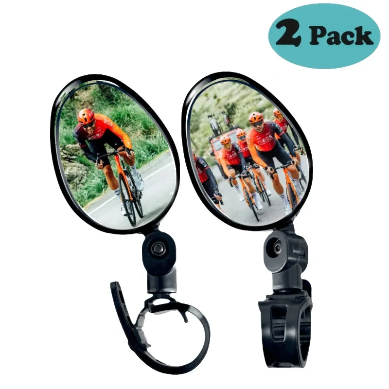 1/2PC Bike Mirror 360 Degree Adjustable Rotatable Handlebar Mirror Wide Bycicle Accessories Cycling Rear View Mirror Accesorios