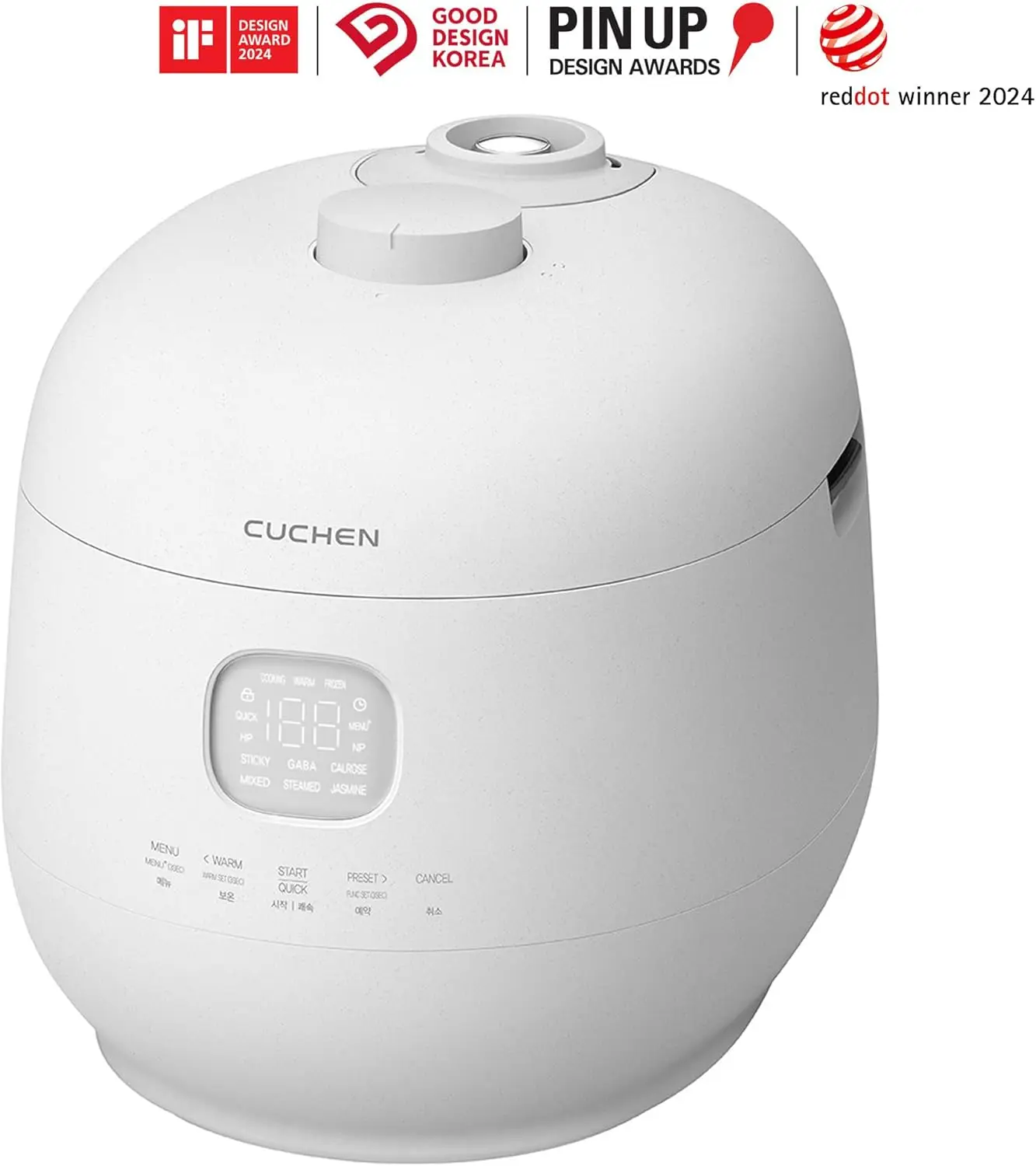 Induction Heating Dual Pressure Rice Cooker 6 Cup (Uncooked) | Full Stainless Inner Pot | High/Non-Pressure | 2
