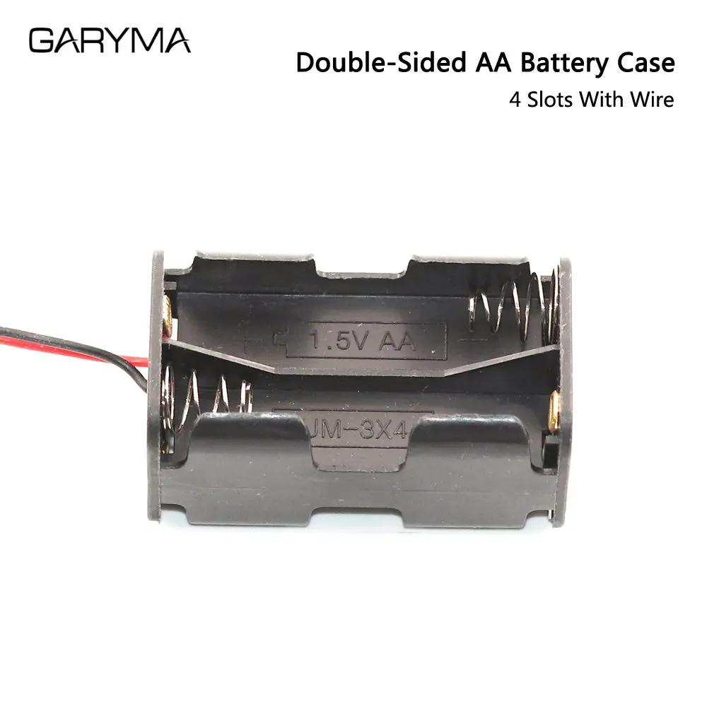 Battery Case AA Back To Back Holder Box Storage with Wire Leads 2x 4x 6x 8x 10x Slot 3V~15V Connector