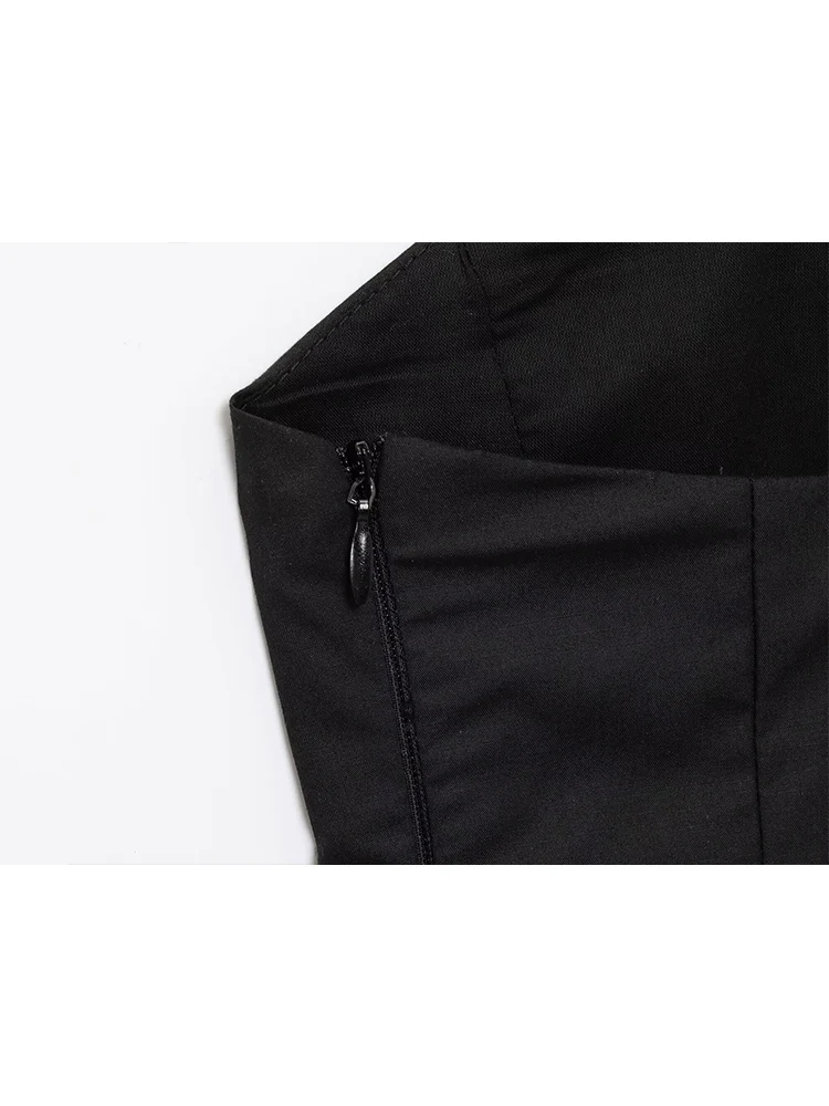 TFMLN Women Summer Sling Top Solid Sleeveless V Neck A- line Hem Sling Tops Vintage Simple Casual Style 2025 New Vest Tops