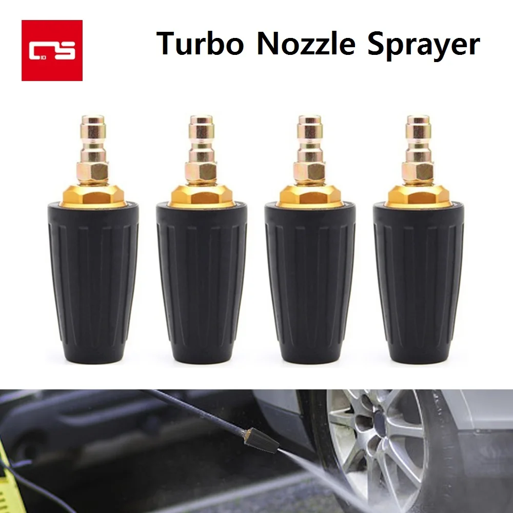 360 Spruzzatore Rotante Con Ugello Turbo 1/4 "Attacco Rapido 3000 Psi Accessori Per Idropulitrice Ad Alta Pressione Ugello In Ottone Pulito Per Auto