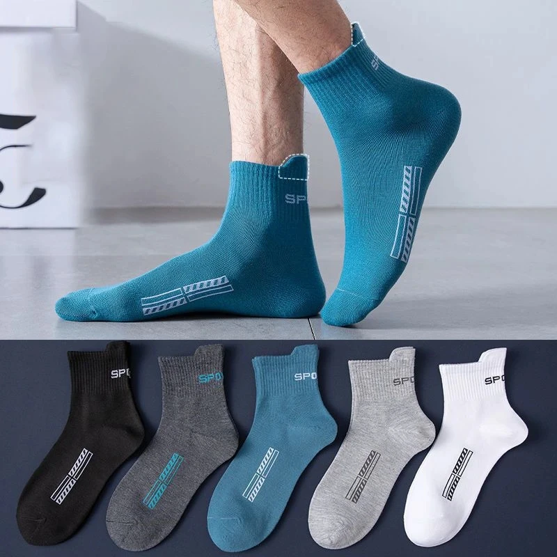 10 Pairs High Quality Men's Socks Casual Breathable Cotton Man Run Sports Socks Spring Summer Male Sox Gifts Plus Size EUR38-45