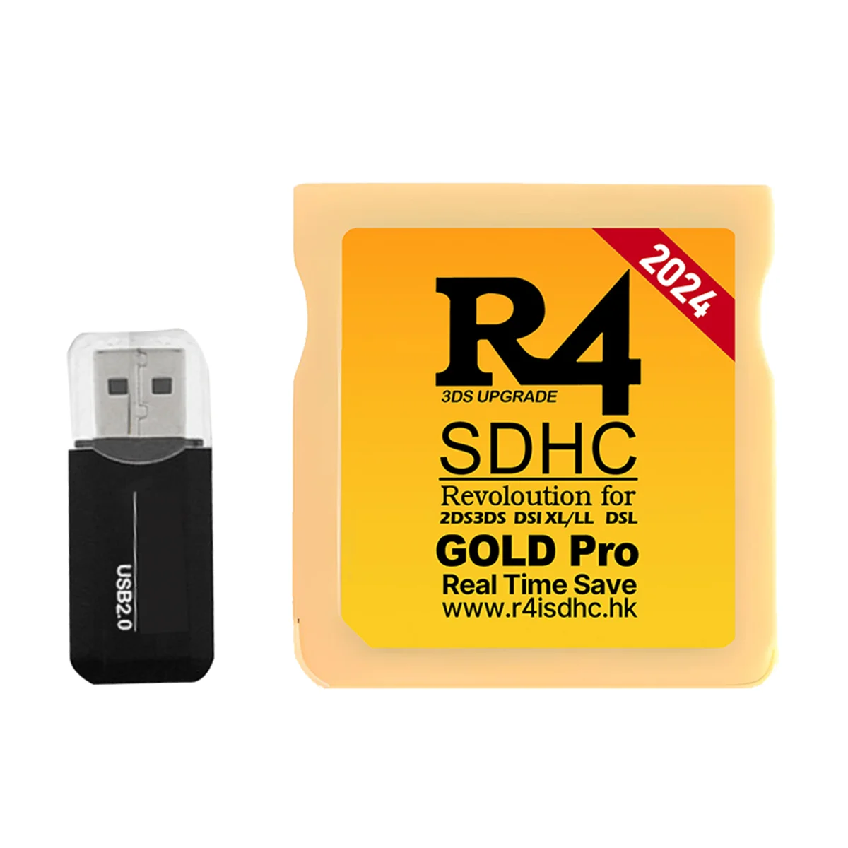 2024 R4 Card R4 Sdhc Adapter Flash Card Hk Con Adattatore Usb Per 2Ds 3Ds Dsi Xl/Ll Dsl Game Card Burning Card A