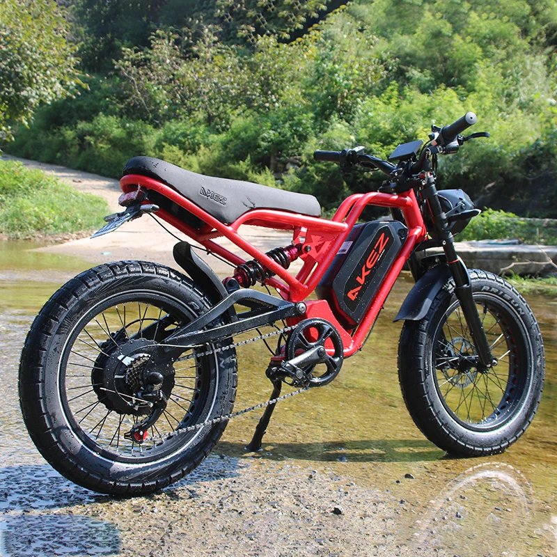 1500W Motor Fat Tire Electric Bicycle 52V 25Ah Removable Battery Adults Snow Riding Electric Bike Electric Bicycle