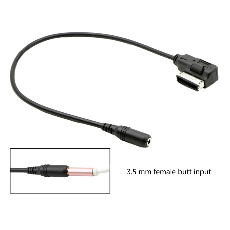 3.5mm Car Radio Stereo Music AMI to AUX Cable Adapter For W212 S212 W218 C300 A207 W207 W204 W221