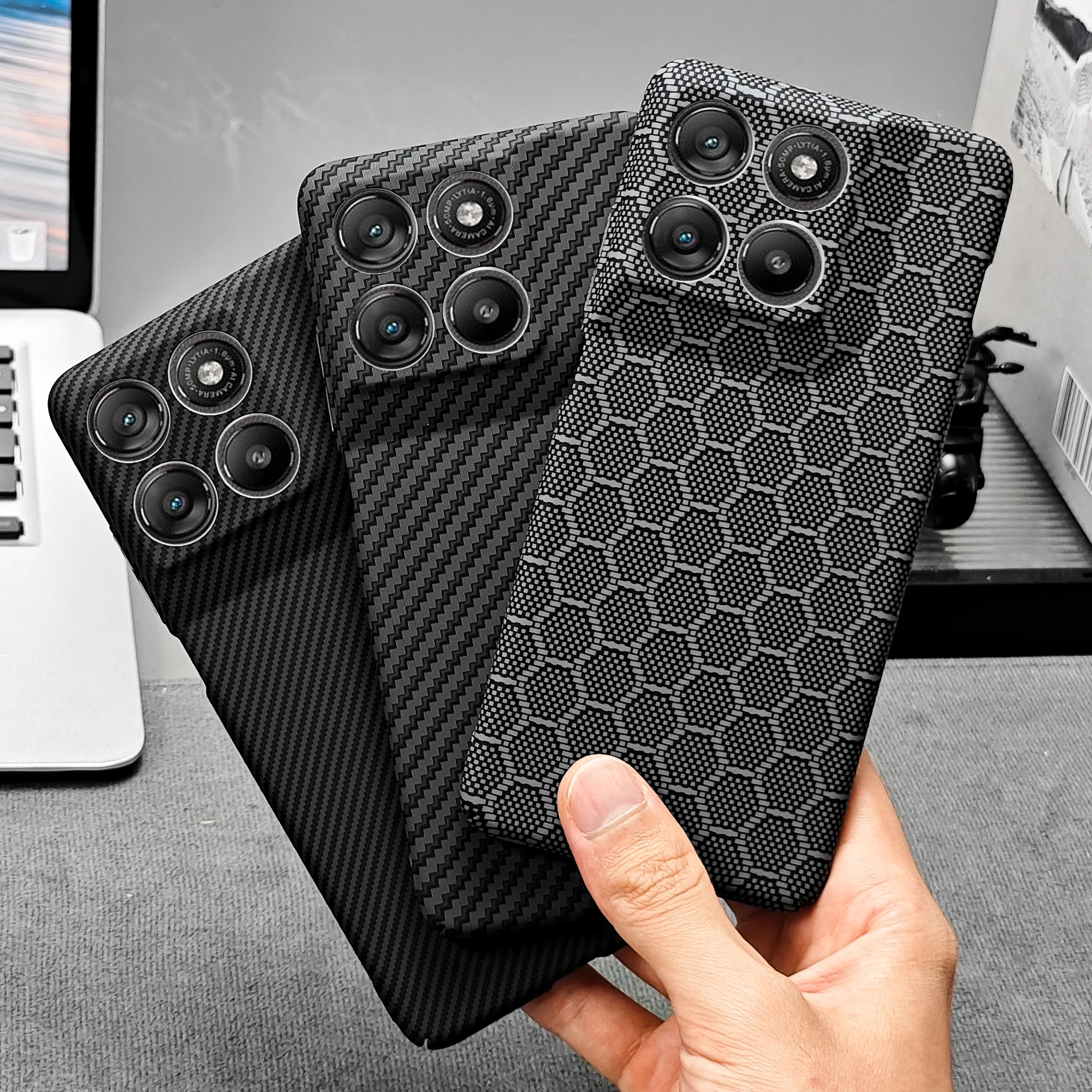 Slim Business Carbon Fiber Texture MagSafe Case with Anti-Drop Protection