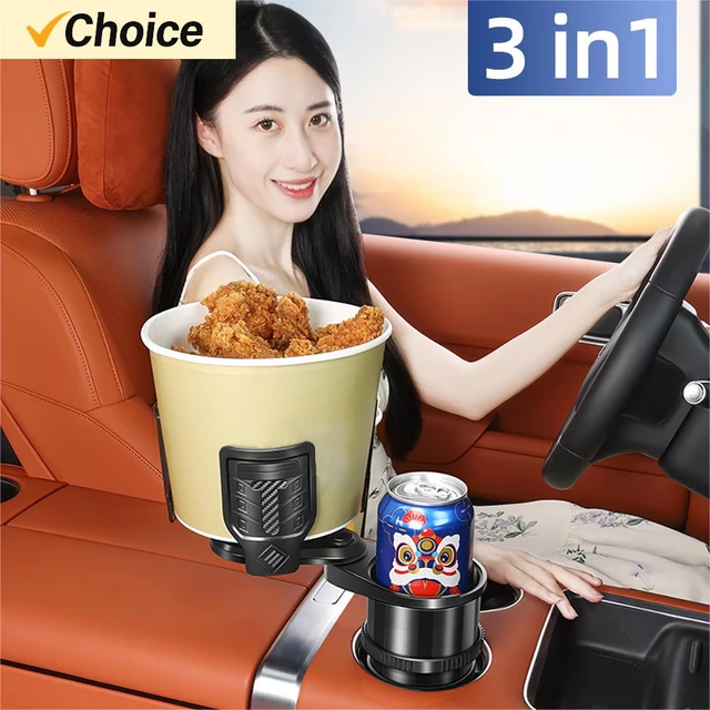 Cup Holder Expander All Purpose Car Cup Holder With Rotatable Base  Universal Auto Cup Expander Compatible With Large Bottles - AliExpress