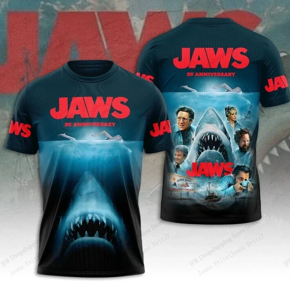 3D Druck Sport Quick-dry Atmungsaktive Männer T-shirt Film Jaws Mode Hip-hop Straße Harajuku Rock Casual Klassische Kurzarm top – Detail 11