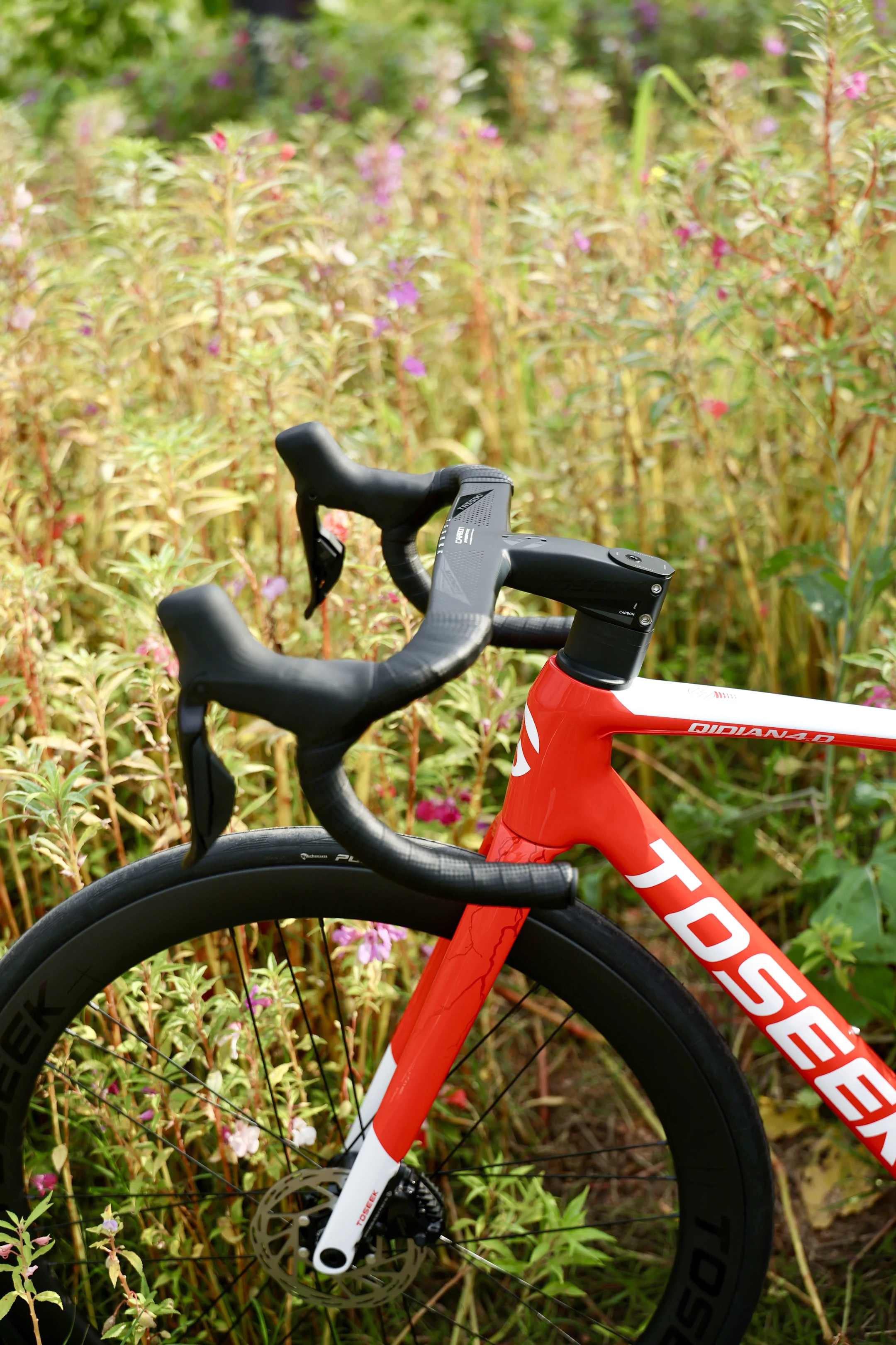 TOSEEK Carbon-Lenker Rennrad-Carbonlenker T700 Integrierter Carbonlenker Di2 Fahrradzubehör Carbon-Dropbar – Detail 29