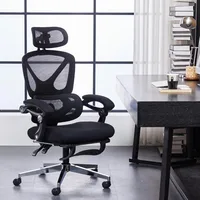 Ergonomic Office Chair, Home Office Desk Chairs with Foot Rest,High-Back Mesh Computer Desk Chair with Adjustable Lumbar Support 2