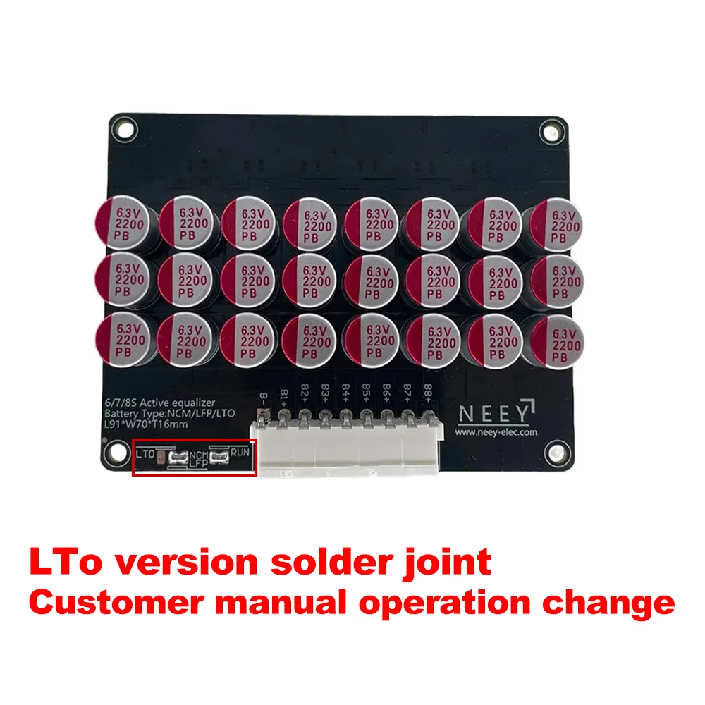 NEEY Active Equalizer Balancer 5A 3-4S 6-8S 12-16S Lifepo4/Li-Ion/LTO Batterie Energie Kondensator Lithium Li-Ion Lifepo4 Equalizer – Detail 4