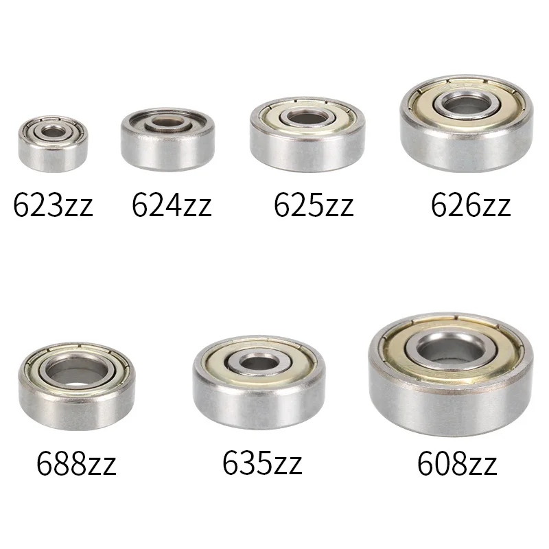 

10PCS 623zz 624zz 625zz 626zz 635zz 608zz 688zz Ball Bearing Chrome Steel Ball Bearings 3D Printer Parts bearing Pulley Wheel