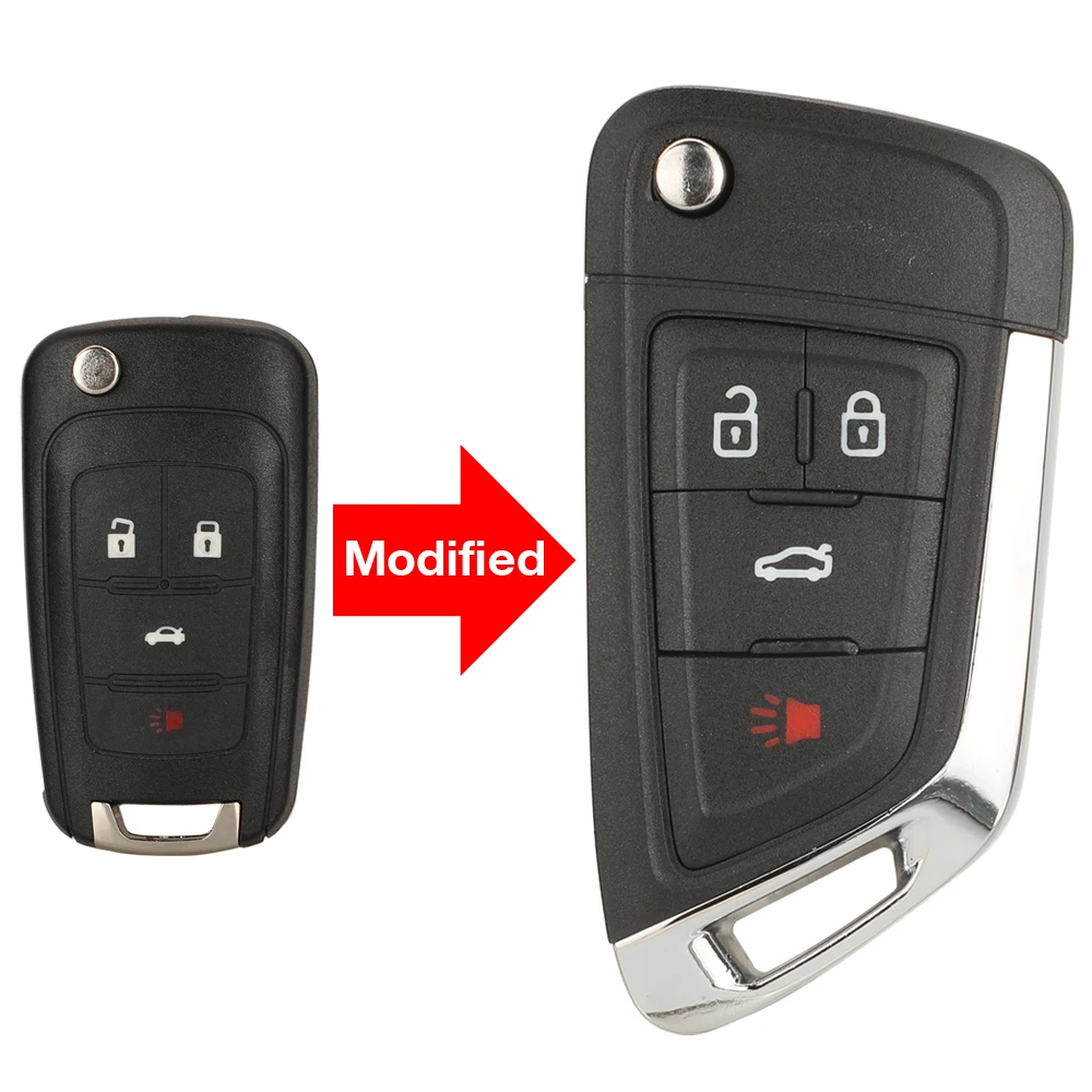 Jingyuqin 10PS Geändert Klapp Fernbedienung Auto Schlüssel Shell Für Chevrolet Cruze Epica Lova Camaro Impala 2/3/4/5 taste HU100 Klinge – Detail 4