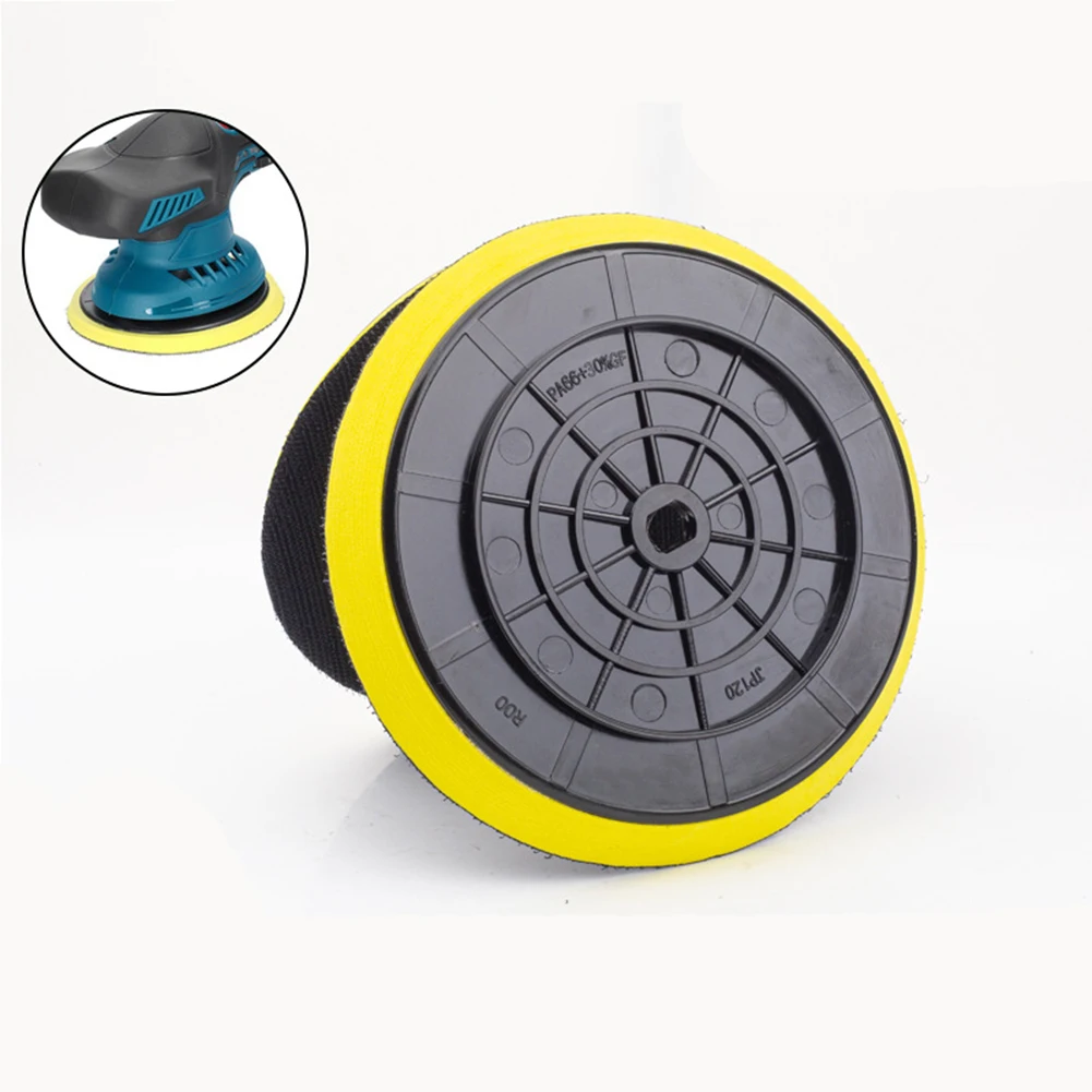2er-Pack Pufferpads, 15,2 cm große Polier-Trägerplatten, kompatibel mit den meisten kabellosen Pufferpolierern, Gelb und Schwarz – Detail 9