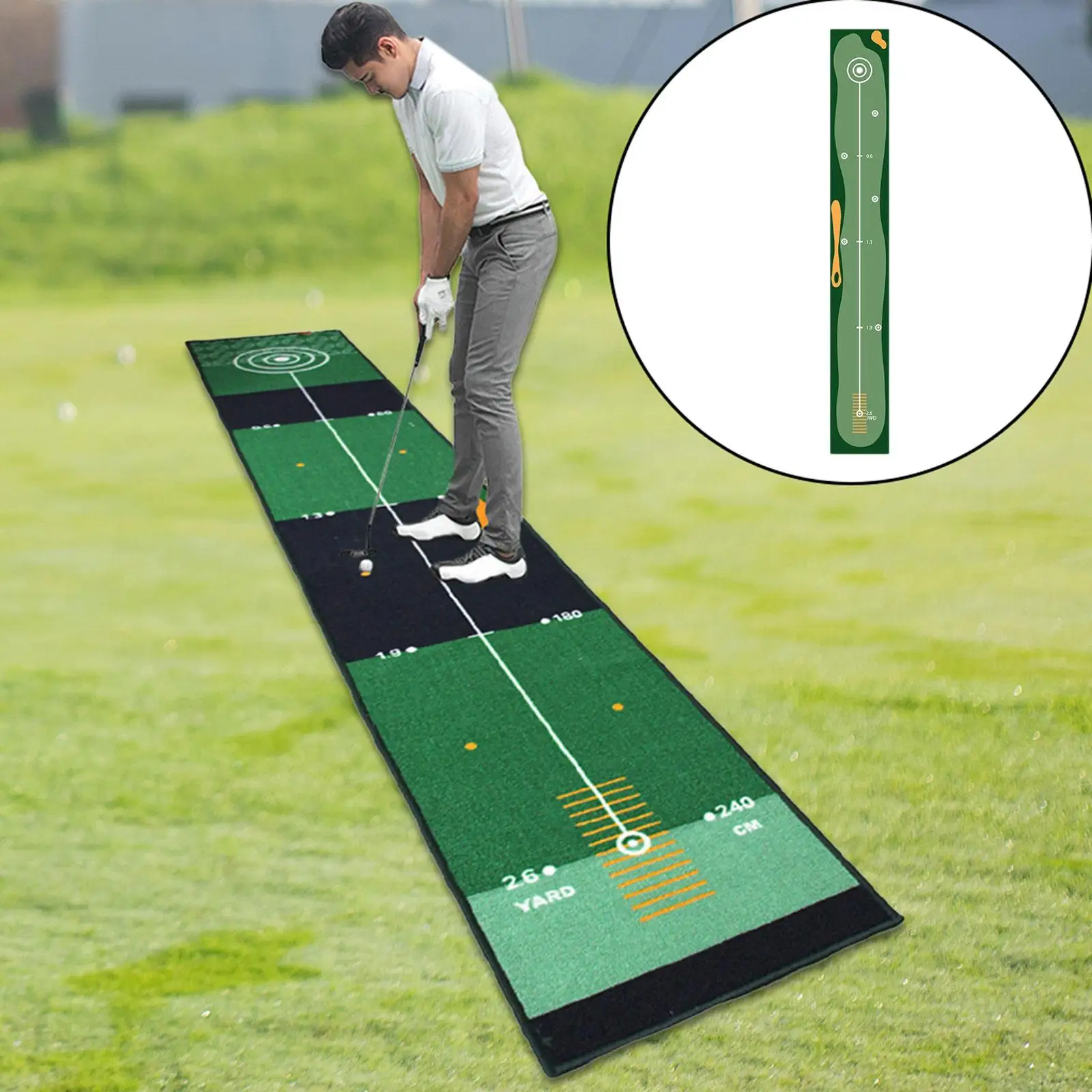 Premium Indoor/Outdoor Golf Putting Mat for Training and Practice