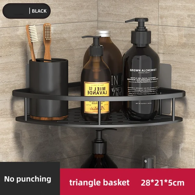 Estanteria Ducha Sin Taladro O Tornillos Para Baño - Adhesivo Estantería  Organizador Con El Gancho Colgante Para El Champú Y [H621] - Cdiscount  Maison