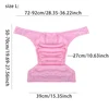 2PC Suede Cloth Adult Diaper with Insert Reusable Incontinence Waterproof Pants Leakproof Protection Cloth Diapers For Elders 2