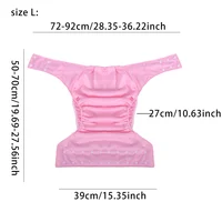 2PC Suede Cloth Adult Diaper with Insert Reusable Incontinence Waterproof Pants Leakproof Protection Cloth Diapers For Elders 2