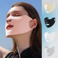 1PC Summer Ice Silk Sunscreen Mask Full Face Sun Protection Mask Forehead Thin Section Breathable Anti Ultraviolet Face Mask 1