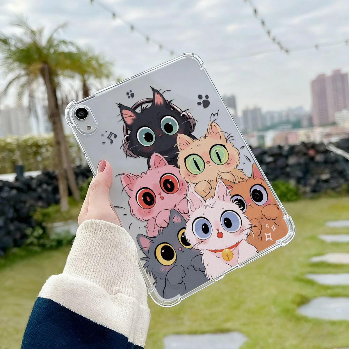 Adorable Silicone Cat Tablet Case - 8.7 Inch Universal Cover
