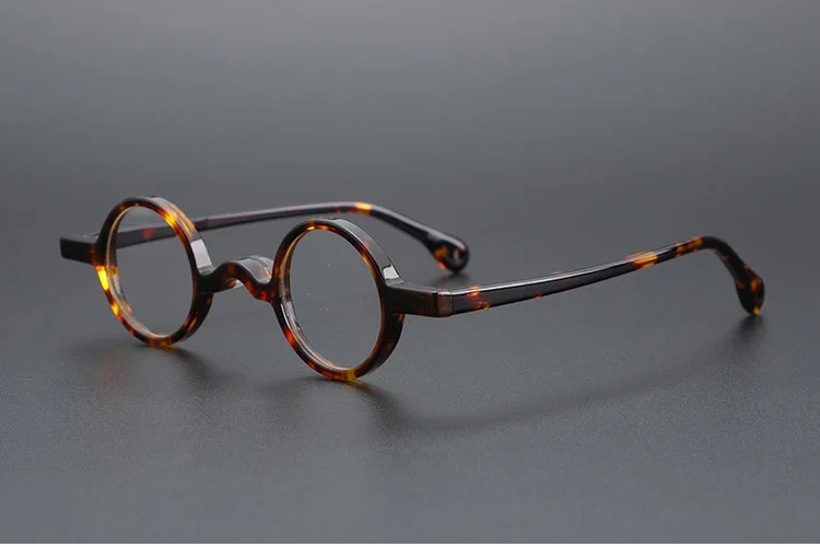 Yujo Unisex Full Rim Small Round Acetate Fiber Eyeglasses - Image 3