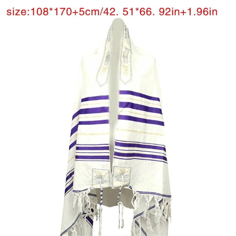 Prayer Shawl Messianic Tallit Prayer Shawl 71 42" For Men & Women Christian Messianic Tassels Prayer Scarf Arabic Scarves