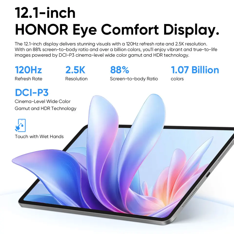 Global Version HONOR Pad 10 12.1'' WIFI 2.5K Eye Comfort Display