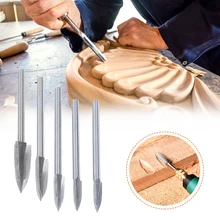 

3/4/5/6/8mm 5Pcs Electric Woodworking Engraving And Milling Cutter Electric Grinding Head Milling Cutter For Dremel Tools