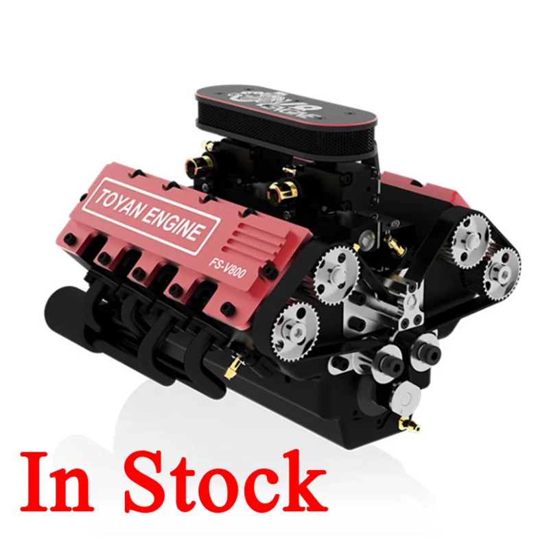 28cc Toyan V8 Methanol engine Model FS-V800 RC 4-stroke Miniature  Eight-cylinder Water Cooling Kit