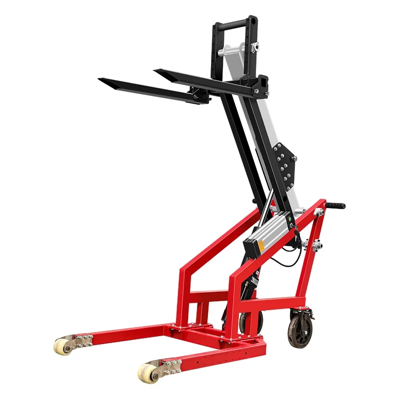 Camion élévateur électrique compact portable, logistique d'entrepôt poussée à la main, chariot élévateur hydraulique, chargement multifonctionnel (personnalisé)