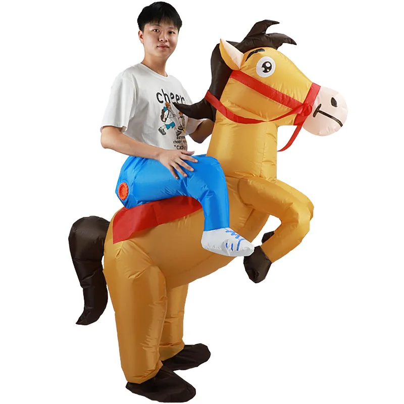 Spooky Walking Horse Doll Adult Performance Costumes Holiday Stage Dress Up Inflatable Costumes Props