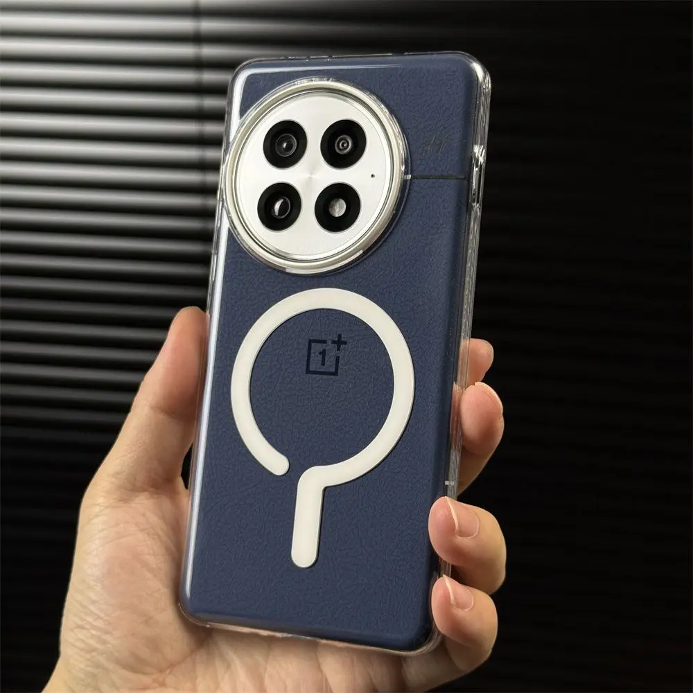 Luxury Acrylic Transparent Magsafe Magnet Back Cover with Wireless Charging Capability