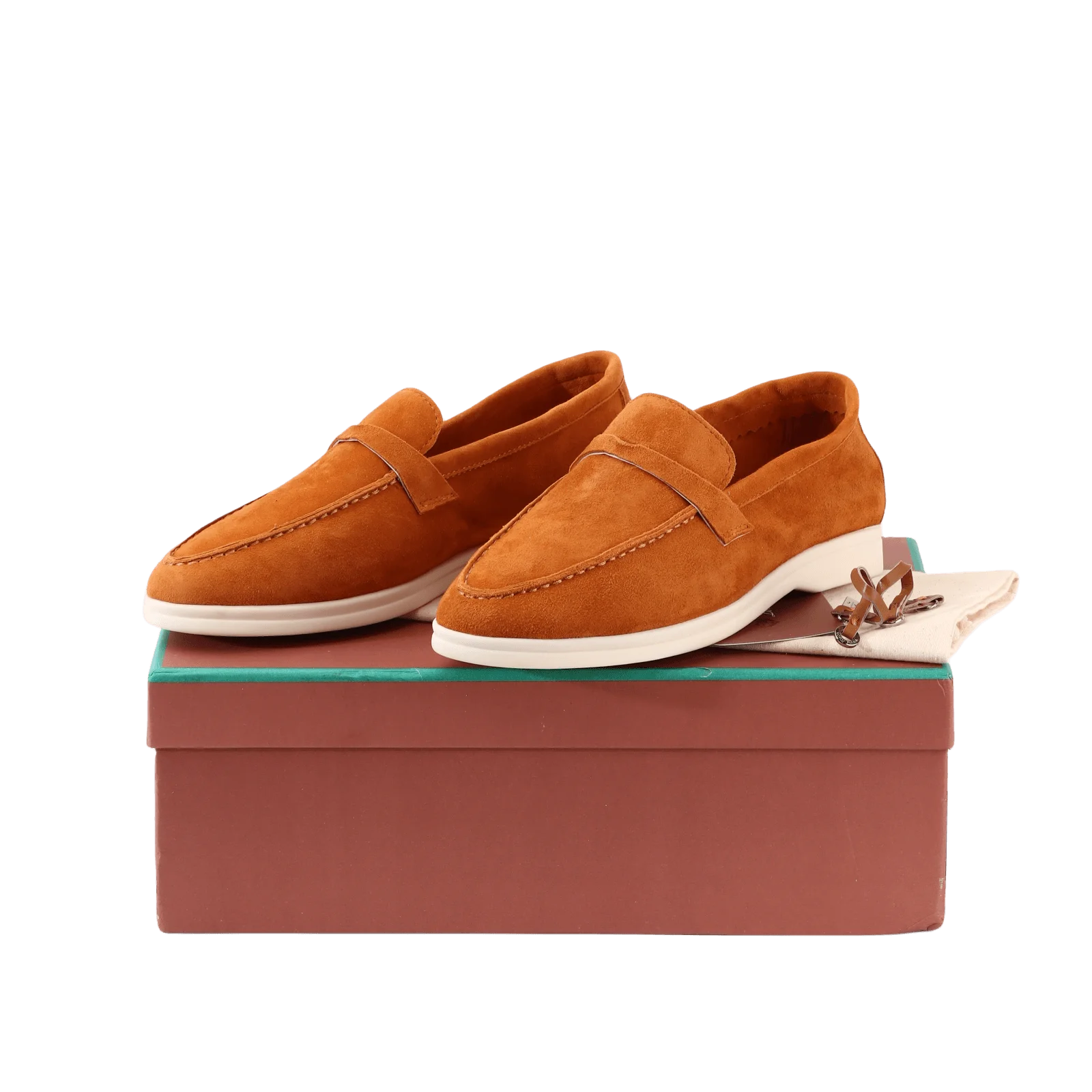 Women Suede Loafers Summer Walk Shoes Spring Autumn Fashion Causal Moccasin Leather Metal Pendant Flat Shoes Lazy Slipon Mules