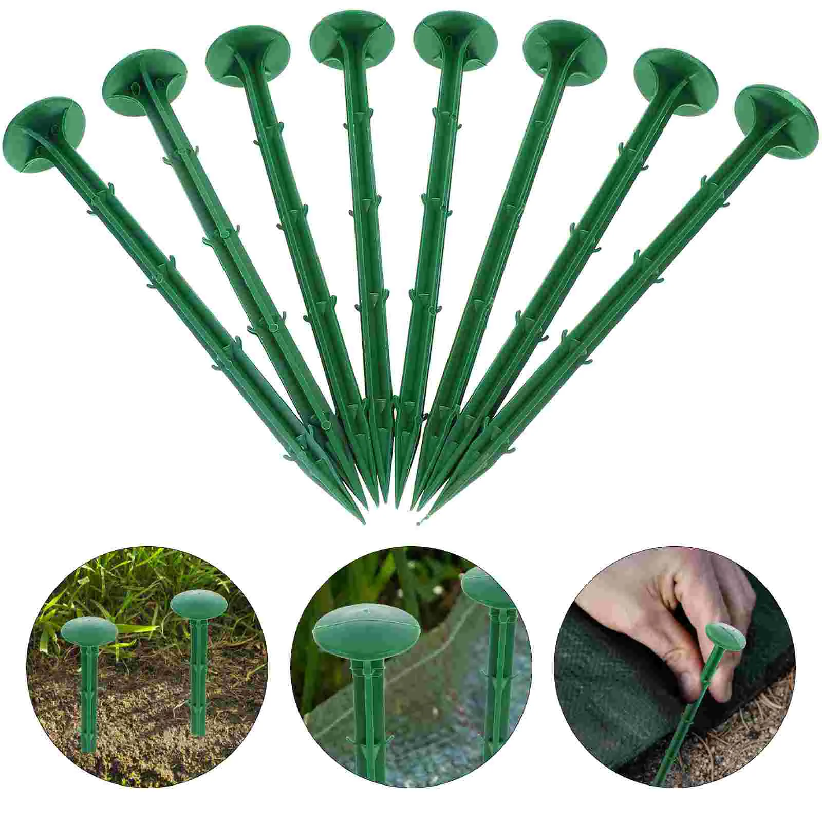 

100 Pcs Orchard Greenhouse Nails Tent Stakes Plastic Plant Ground for Tarp Plant Yard Landscaping