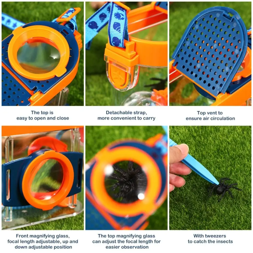 Plastic Insect Box Magnifier High Quality Bug Viewer Learning Insect Observer Kit New Insect Catcher Cage Kids Gift