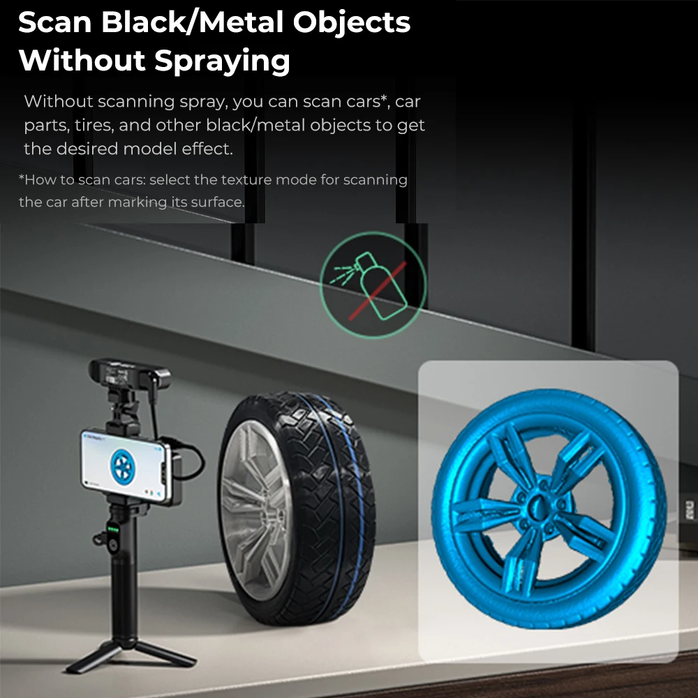 Creality CR-Scan Ferret Pro 휴대용 핸드헬드 3D 스캐너, 손떨림 방지 추적, WiFi6 무선 스캐닝, 0.1mm 정확도, 24 비트