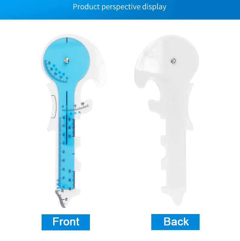 1pc Multi Function Plastic PD Ruler Pupil Distance Eye Wire Distance Front Angle Glasses Frame Curvature Measurement Tool