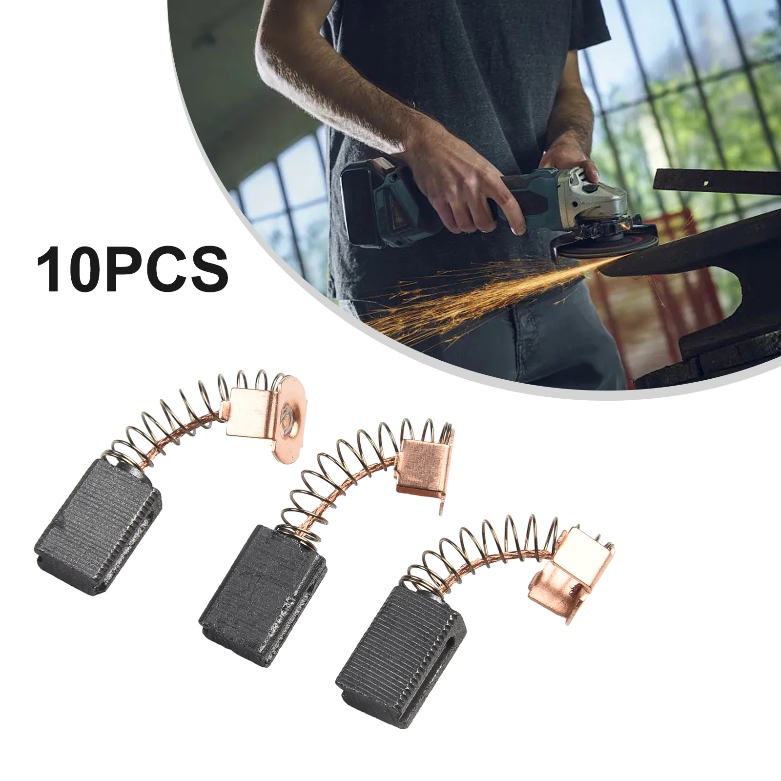 

10pcs/Set Power Tool Carbon Brushes For Black Decker G720 Angle Grinder Electric Hammer Drill Graphite Brush 5x8x12mm